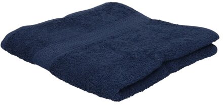 Badkamer handdoeken - donkerblauw - 50 x 100 cm - voordelige handdoeken - 420gr - 100% katoen