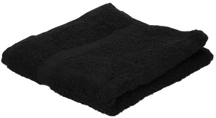 Badkamer handdoeken - zwart - 50 x 100 cm - voordelige handdoeken - 420gr - 100% katoen
