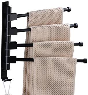 Badkamer Handdoekenrek Draaibare Handdoekhouder Wall Mounted Aluminium Handdoek Hanger Keuken Plank Badkamer Accessoires 01