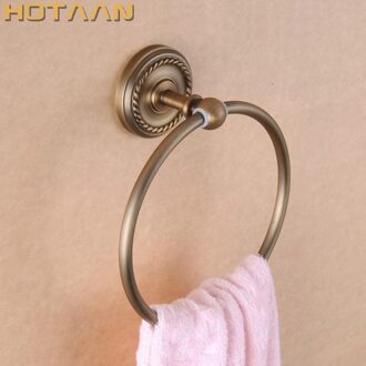 , , Badkamer Handdoekhouder, massief Messing Muur Gemonteerde Ronde Antieke Koperen Handdoek Ring, Handdoekenrek, YT-12291