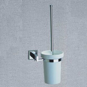 Badkamer Hardware Accessoires Chrome Handdoek Ring Toiletrolhouder Douche Zeepbakje Pomp Wc Borstel Houders Keramische Cup Rack geborsteld houder