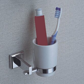 Badkamer Hardware Accessoires Chrome Handdoek Ring Toiletrolhouder Douche Zeepbakje Pomp Wc Borstel Houders Keramische Cup Rack Tumbler houder