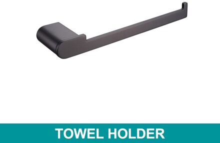 Badkamer Hardware Set Gun Metal Zwart Grijs Papierrolhouder Handdoekhouder Hanger Gewaad Haak Toiletborstel Houder Badkamer Accessorie Towel Bar