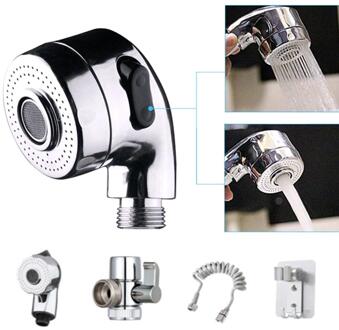 Badkamer Kraan Spuit Sprinkler + Basis + Slang + Valve Set Voor Wastafel Wastafel Nozzle Anti-Splash Water filter Adapter Douchekop
