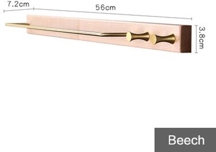 Badkamer Massief Houten Handdoekenrek Badkamer Muur Opknoping Enkelpolige Handdoekenrek Nordic Badkamer Messing Haak Rack BA-0560