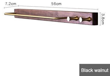 Badkamer Massief Houten Handdoekenrek Badkamer Muur Opknoping Enkelpolige Handdoekenrek Nordic Badkamer Messing Haak Rack BA-0561