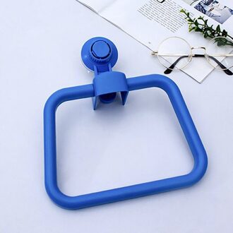 Badkamer Multifunctionele Krachtige Zuignap Handdoek Ring Badkamer Punch-Gratis Handdoek Opknoping Ring Naadloze Handdoek Wall Mount blauw
