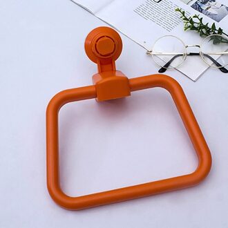 Badkamer Multifunctionele Krachtige Zuignap Handdoek Ring Badkamer Punch-Gratis Handdoek Opknoping Ring Naadloze Handdoek Wall Mount oranje