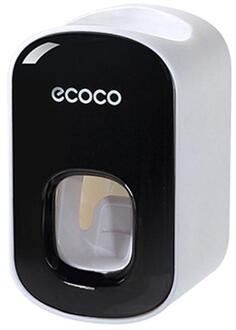 Badkamer Muur Gemonteerde Automatische Tandpasta Knijper Nail-Gratis Non-marking Stickers Verwijderbare Wasbare Double Voor Kinderen Volwassenen zwart