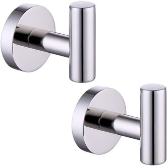 Badkamer Muur Handdoek Haken Geen Boor Zware Gewaad Haak Houder SUS304 Rvs Geborsteld/Blakc2 Pack Polished