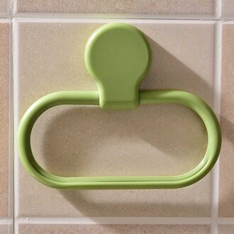 Badkamer Opslag Papier Wc Rack Ring Abs Thuis Roll Decoratie Zelfklevende Handdoek Houder Muurbevestiging Hotel Hangers Jas groen