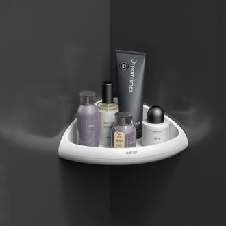 Badkamer Opslag Punch-Gratis Driehoekige Planken Holder Douche Hoekplank Shampoo Rack Keuken Mand Houder Accessoires wit