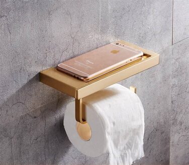 Badkamer Papier Houder Aluminium Toiletpapier Rack/Plank Bad Hardware Goud/Zilver/Zwart/Antieke Muur Gemonteerd nail Geponst