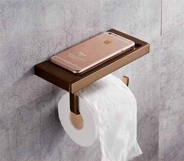 Badkamer Papier Houder Aluminium Toiletpapier Rack/Plank Bad Hardware Goud/Zilver/Zwart/Antieke Muur Gemonteerd nail Geponst