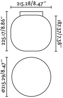 Badkamer plafondlamp Amelia, zwart/opaal, glas, Ø 21,5 cm matzwart, opaal
