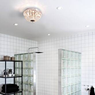 Badkamer-plafondlamp Estelle chroom, transparant