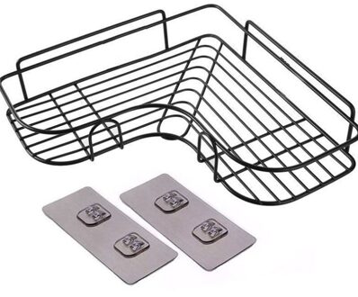 Badkamer Plank Douche Shampoo Zeep Organizer Driehoek Cosmetische Punch Gratis Zelfklevende Mounts Opbergrek Voor Keuken Wc stijl 2