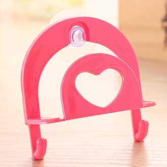 Badkamer Plank Handdoek Zeepbakje Houder Gootsteen Schotel Spons Opslag Houder Rack Haken Sucker Met Haken Planken Keuken Accessoires roze