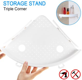 Badkamer Plank Qrganizer Snap Hoekkast Caddy Badkamer Plastic Hoekkast Douche Opslag Muur Houder Shampoo Houder