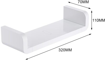 Badkamer Plank Wall Mounted No-Boren Zelfklevende Opbergrek U Vormige Drijvende Plank Makeups Shampoo Opslag Houder