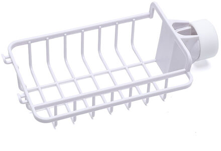 Badkamer Planken Badkamer Hardware Badkamer Armatuur Spons Rag Gootsteen Rek Met Haak Kraan Rack wit