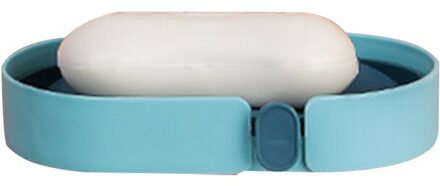 Badkamer Producten Zeepkist Soort Pasta Muur Afvoer Plank Creatieve Traceless Paste Nordic Eenvoudige Badkamer Diverse Opbergdoos Gerechten blauw