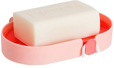 Badkamer Producten Zeepkist Soort Pasta Muur Afvoer Plank Creatieve Traceless Paste Nordic Eenvoudige Badkamer Diverse Opbergdoos Gerechten roze