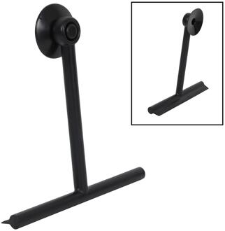 Badkamer raamwisser met zuignap zwart