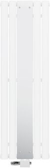 Badkamer radiator Plat met spiegel en universele aansluitset 45x160cm Wit ML-Design