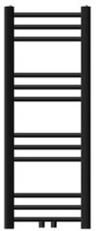 badkamer radiator Sahara 300x800 mm zwart mat recht met middenaansluiting, design radiator