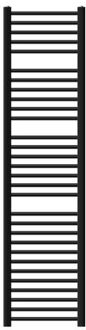 badkamer radiator Sahara 400x1800 mm zwart mat recht met zijaansluiting, design radiator