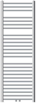 badkamer radiator Sahara 500 x 1500 mm, chroom, gebogen met middenaansluiting, design radiator handdoekwarmer Zilverkleurig