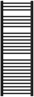 badkamer radiator Sahara 500x1500 mm zwart mat recht met zijaansluiting, design radiator