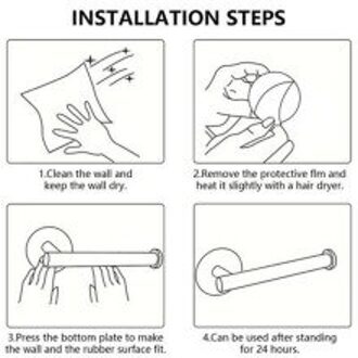 Badkamer Rolhouder Handdoek Rail Chrome Elements Roestvrijstaal Tissue