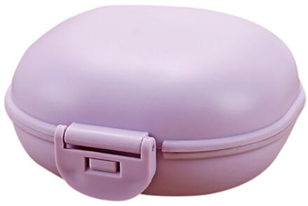 Badkamer Schotel Plaat Case Thuis Douche Reizen Wandelen Houder Container Zeepkist Plastic Zeepkist Dispenser Zeep Rack paars