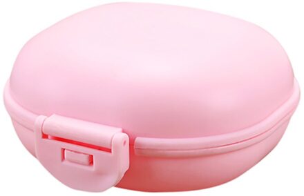 Badkamer Schotel Plaat Case Thuis Douche Reizen Wandelen Houder Container Zeepkist Plastic Zeepkist Dispenser Zeep Rack roze