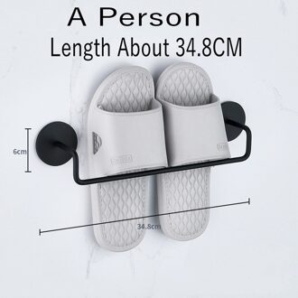 Badkamer Slippers Rack Aluminium Geperforeerde Gratis Rekken Muur Gemonteerde Magazijnstelling Wc Deur Achter Plank Opslag Afvoer Rack 1