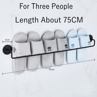 Badkamer Slippers Rack Aluminium Geperforeerde Gratis Rekken Muur Gemonteerde Magazijnstelling Wc Deur Achter Plank Opslag Afvoer Rack 3