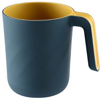 Badkamer Tandenborstel Beker Tandpasta Houder Stro Cup Drinken Wassen Gorgelen Cup Badkamer Accessoires Reizen Tandenborstel Beker donker blauw