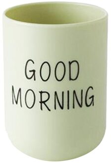 Badkamer Tandenborstel Circulaire Cup Eenvoudige Vlakte Cup Paar Tand Cup Goede Ochtend Brand En Tandenborstel Cup #35 groen