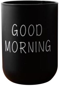 Badkamer Tandenborstel Circulaire Cup Eenvoudige Vlakte Cup Paar Tand Cup Goede Ochtend Brand En Tandenborstel Cup #35 zwart