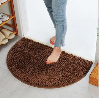 Badkamer Tapijt Anti-Slip Bad Rug Outdoor Douche Tapijten En Matten Chenille Badkamer Vloermat Wc Deur Zacht mat Bruin