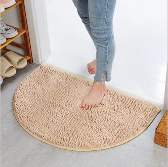Badkamer Tapijt Anti-Slip Bad Rug Outdoor Douche Tapijten En Matten Chenille Badkamer Vloermat Wc Deur Zacht mat Donker Kaki