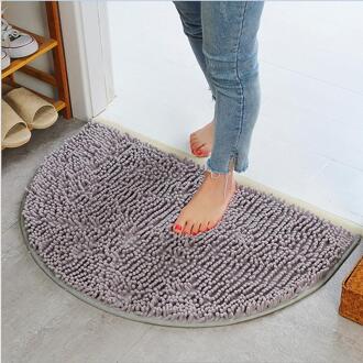 Badkamer Tapijt Anti-Slip Bad Rug Outdoor Douche Tapijten En Matten Chenille Badkamer Vloermat Wc Deur Zacht mat licht grijs