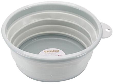 Badkamer Thuis Schoonmaken Draagbare Opvouwbare Emmer Outdoor Camping Groente Fruit Schoonmaken Bassin voor Outdoor Camping licht grijs