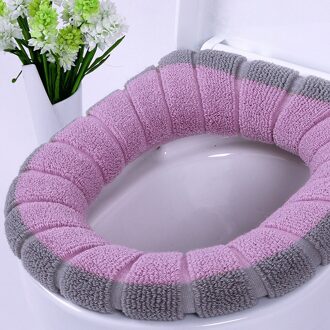 Badkamer Toilet Seat Closestool Wasbare Soft Warmer Mat Cover Pad Kussenhoes Blauw