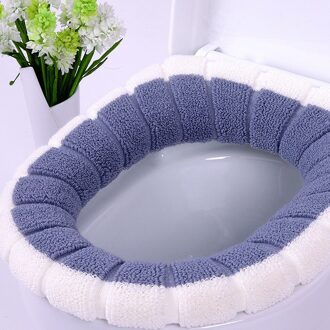 Badkamer Toilet Seat Closestool Wasbare Soft Warmer Mat Cover Pad Kussenhoes Zilver