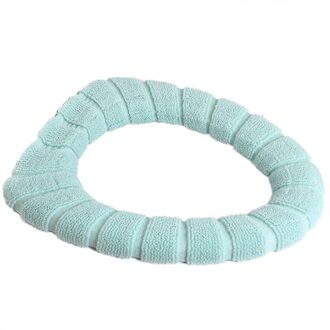 Badkamer Toilet Seat Cover Closestool Warm Verdikte O-Type Soft Warmer Mat Pad Kussen Toilet Seat Cover Badkamer Accessoires groen