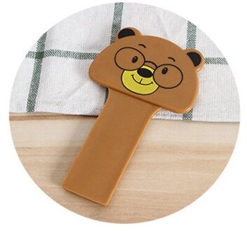 Badkamer Toilet Seat Cover Lifter Toiletbril Sanitair Handvat Toiletpot Seat Lift Handvat Voor Reizen Thuis Badkamer Accessoires bruin beer