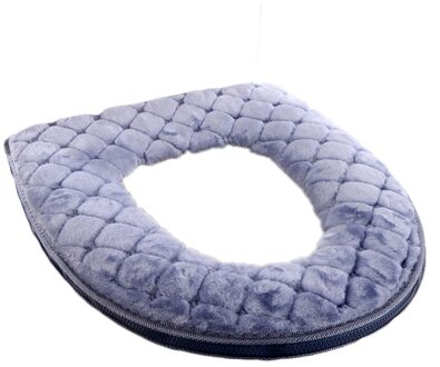 Badkamer Toilet Seat Cover Zachte Warme Pluche Comfortabele Wc Cover Seat Deksel Pad Woondecoratie Toilet Seat Cover grijs